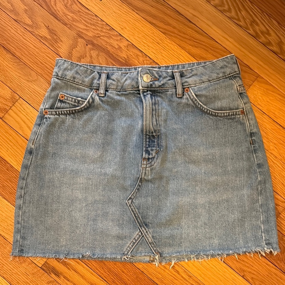 90s inspired TOPSHOP MOTO Denim Cutoff Miniskirt US size 6